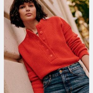 Sézane Lucas Jumper Sweater Bright Orange